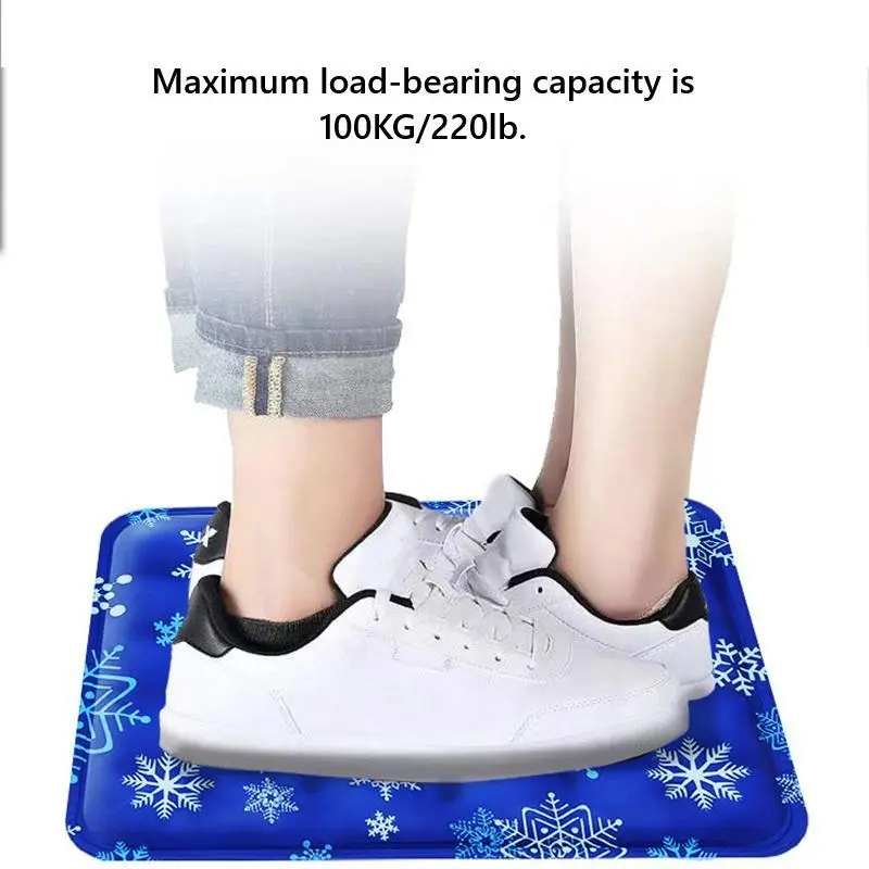 100KG load-bearing test of blue snowflake cooling mat